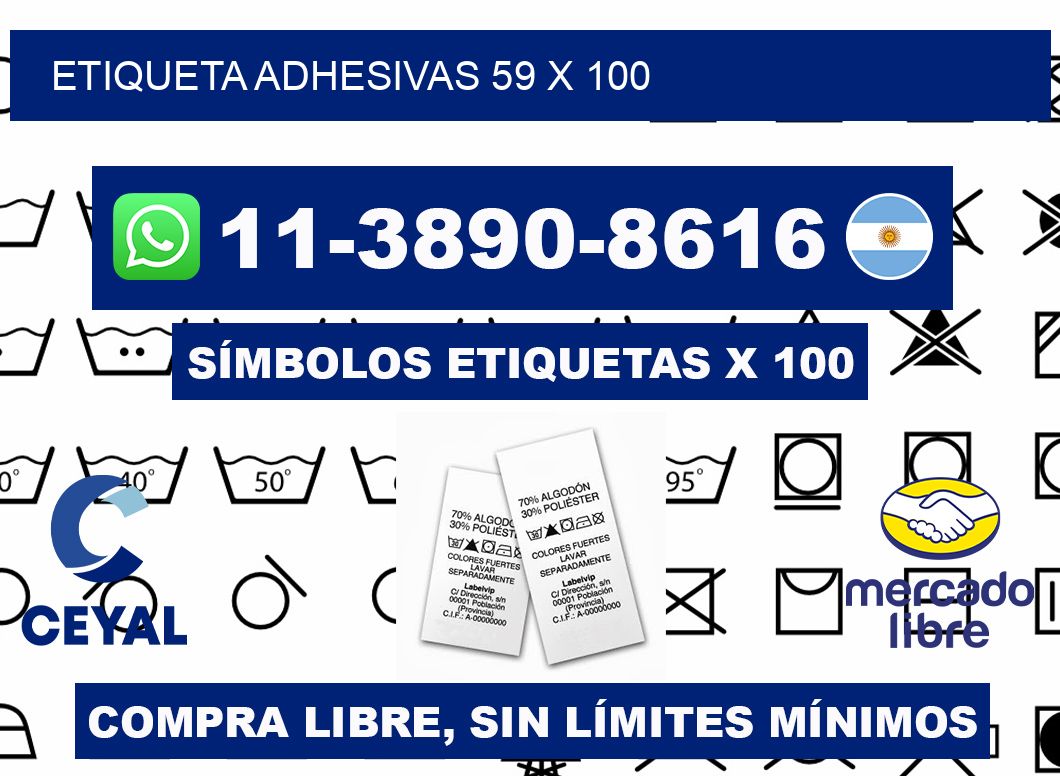 etiqueta adhesivas 59 x 100