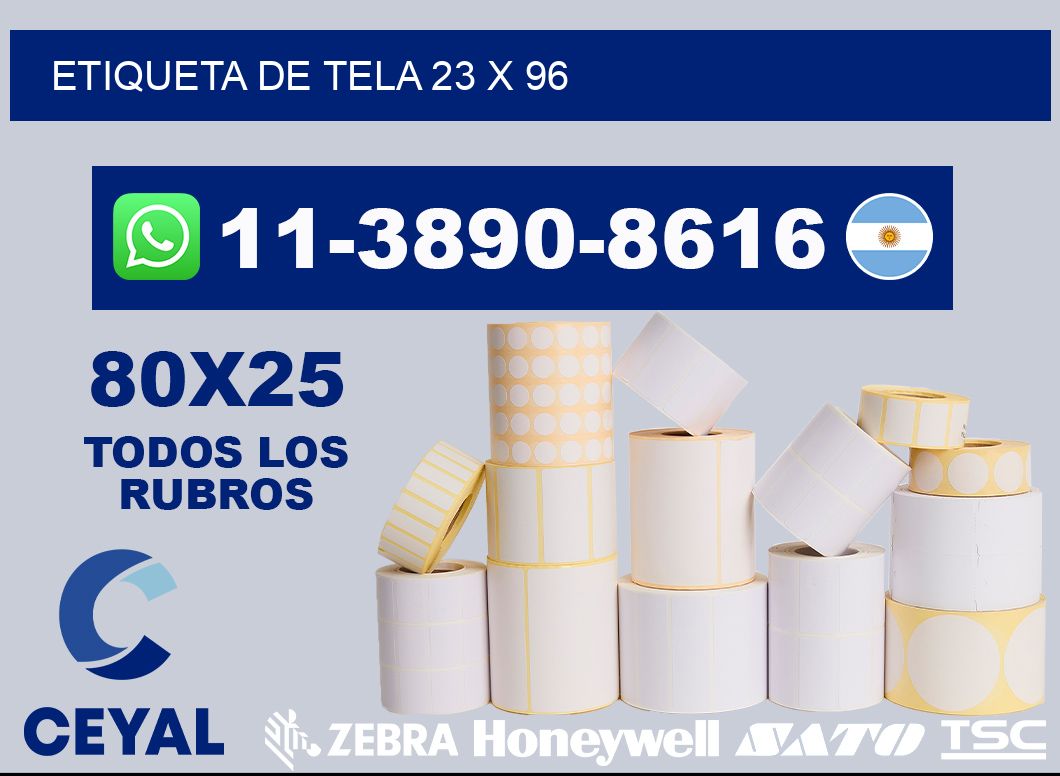 etiqueta de tela 23 x 96