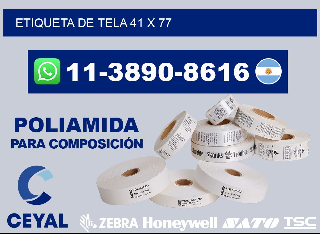 etiqueta de tela 41 x 77