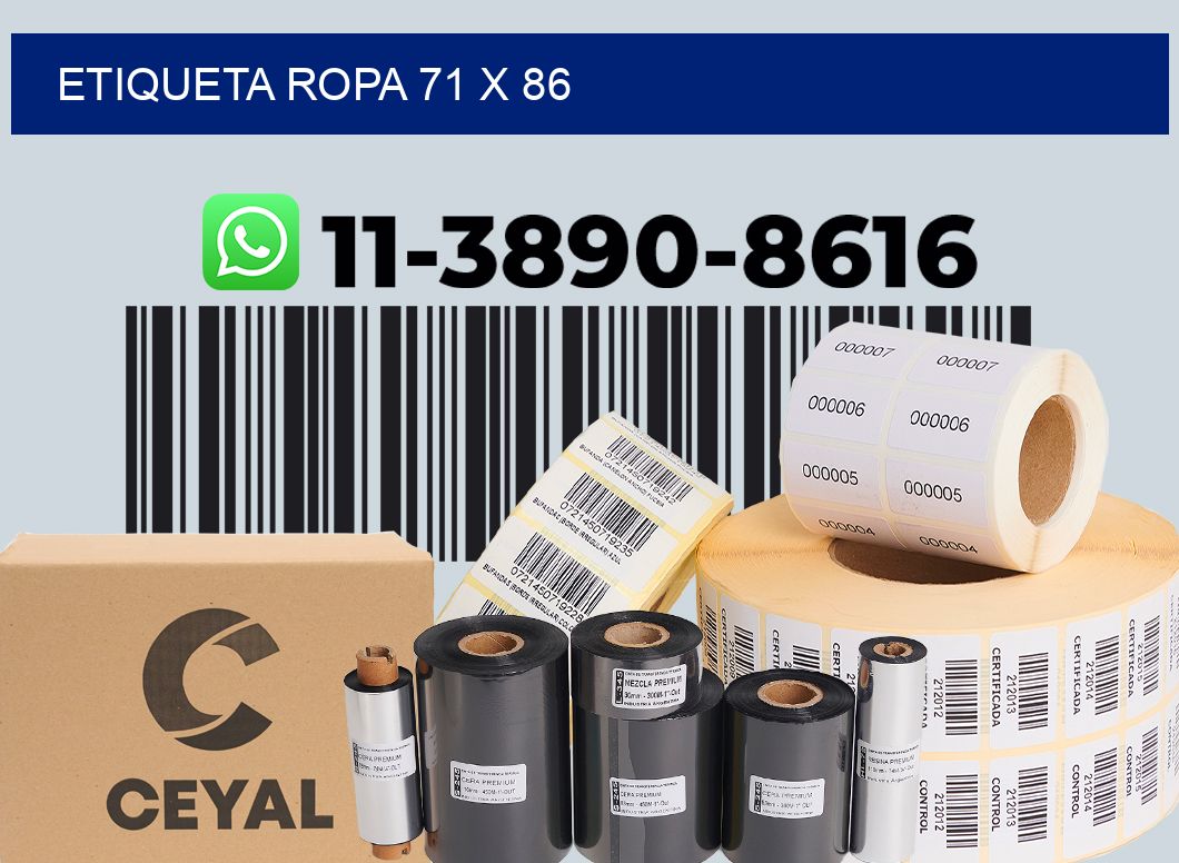 etiqueta ropa 71 x 86