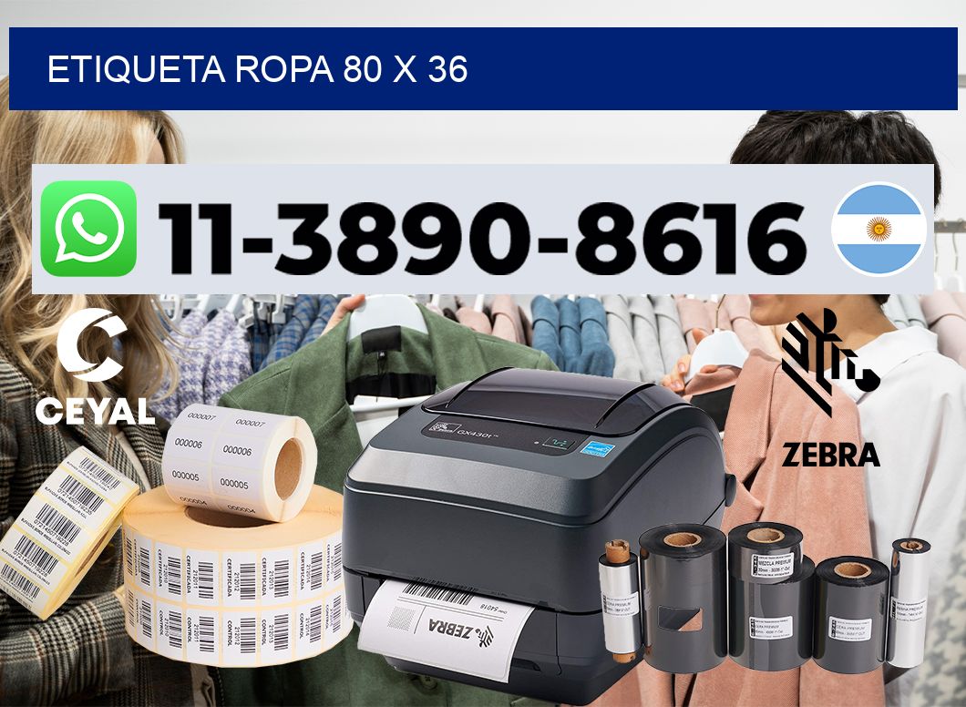 etiqueta ropa 80 x 36