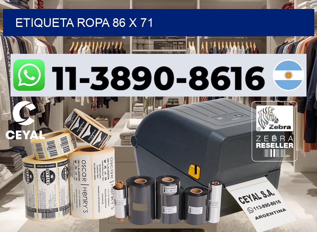 etiqueta ropa 86 x 71