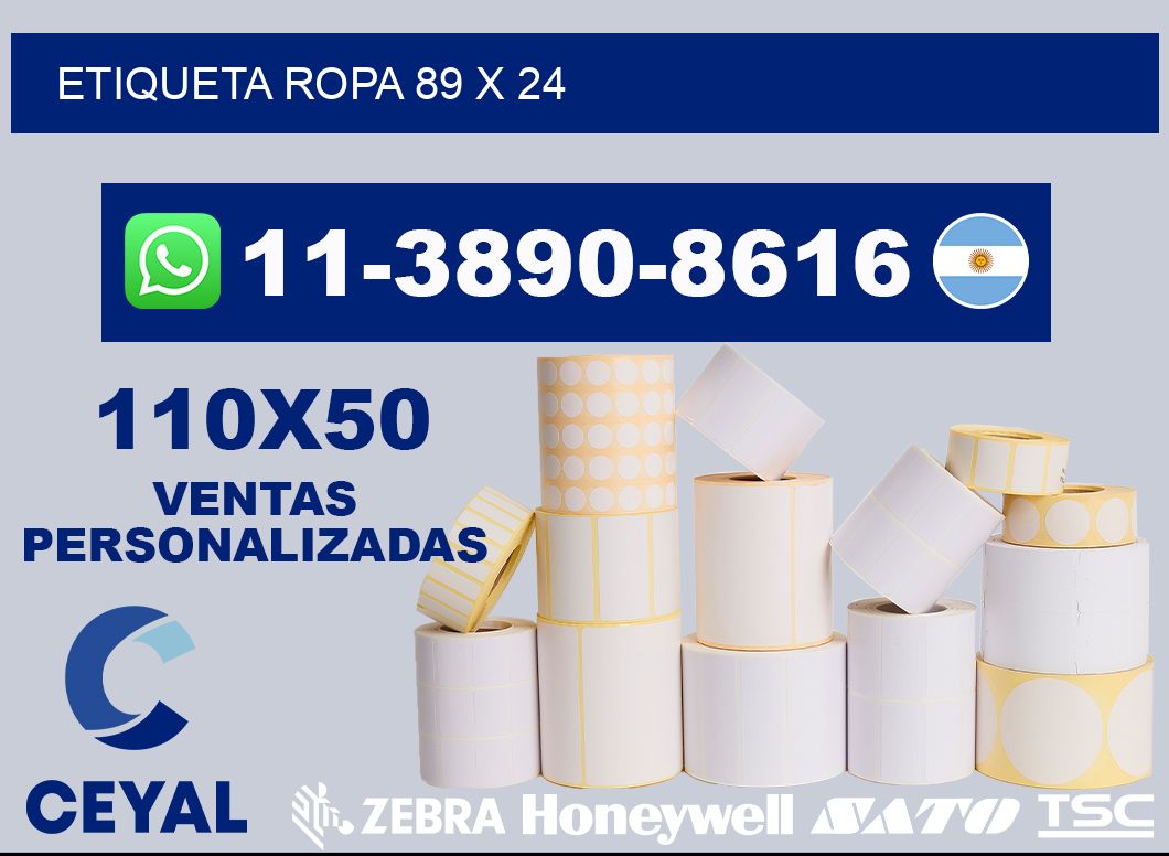 etiqueta ropa 89 x 24