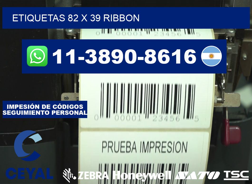 etiquetas 82 x 39 ribbon