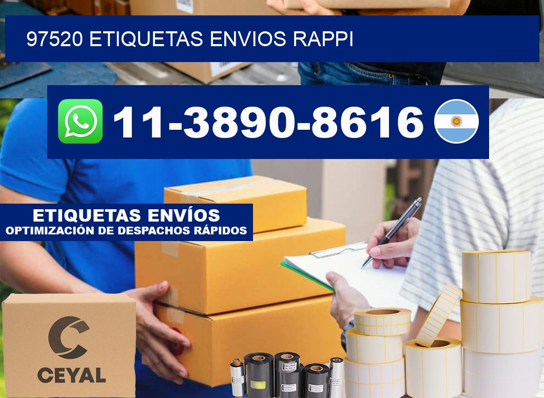 97520 etiquetas envios rappi