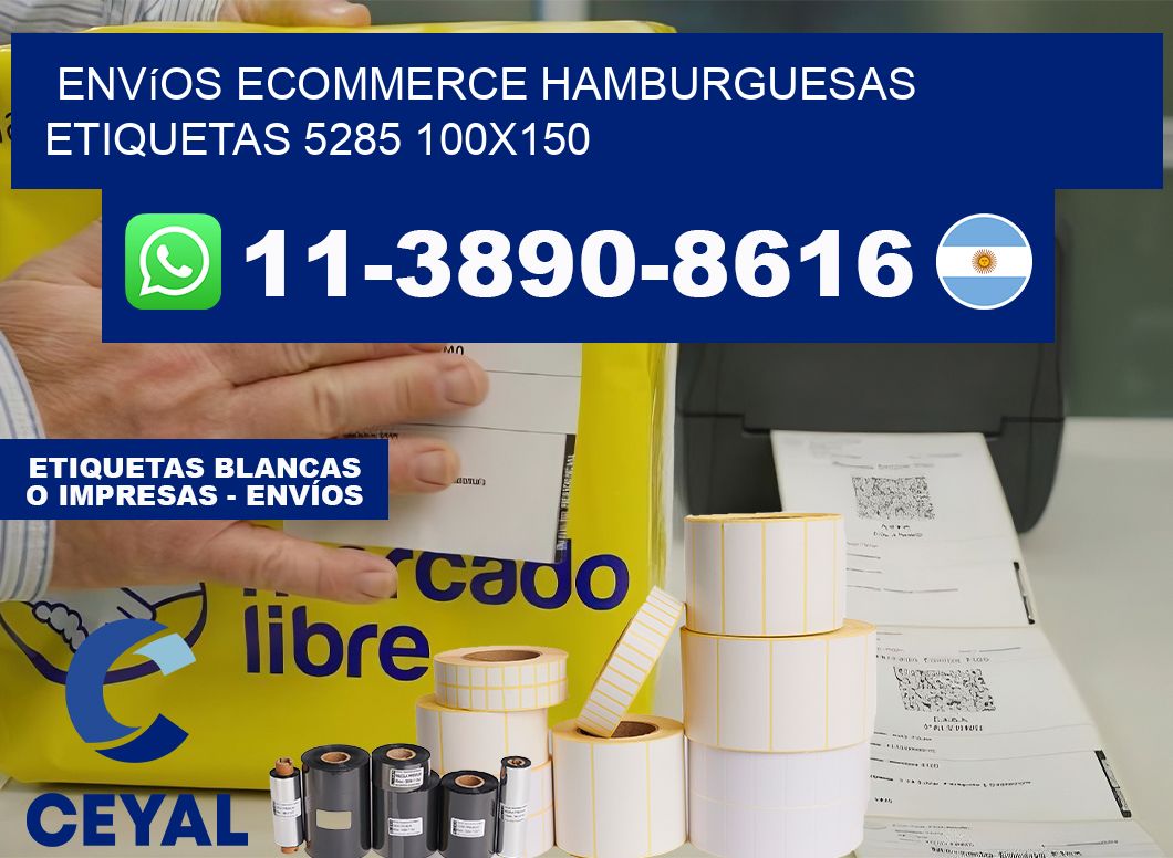 Envíos Ecommerce hamburguesas etiquetas 5285 100x150
