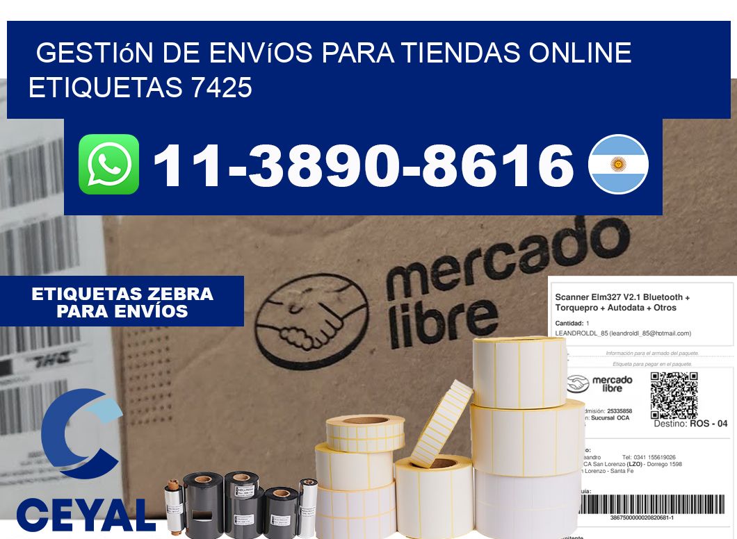 Gestión de envíos para tiendas online etiquetas 7425