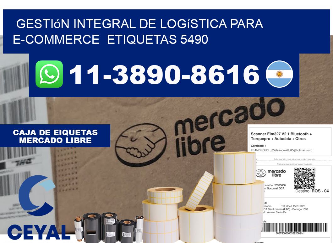 Gestión integral de logística para e-commerce  etiquetas 5490