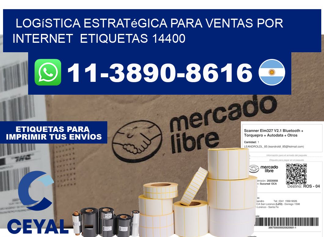 Logística estratégica para ventas por internet  etiquetas 14400
