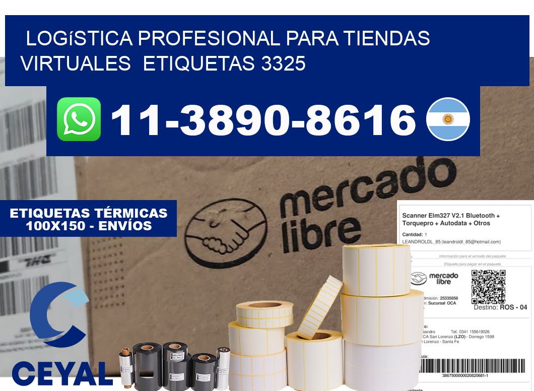 Logística profesional para tiendas virtuales  etiquetas 3325