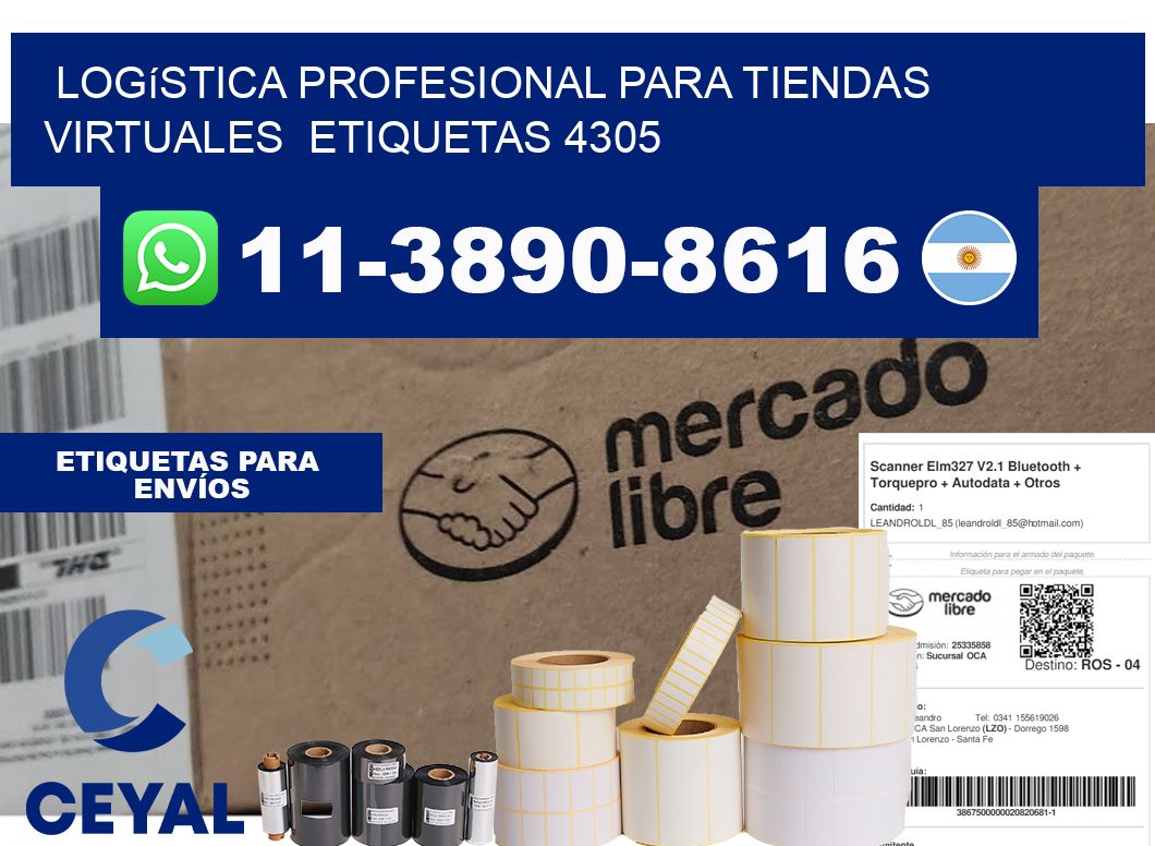 Logística profesional para tiendas virtuales  etiquetas 4305