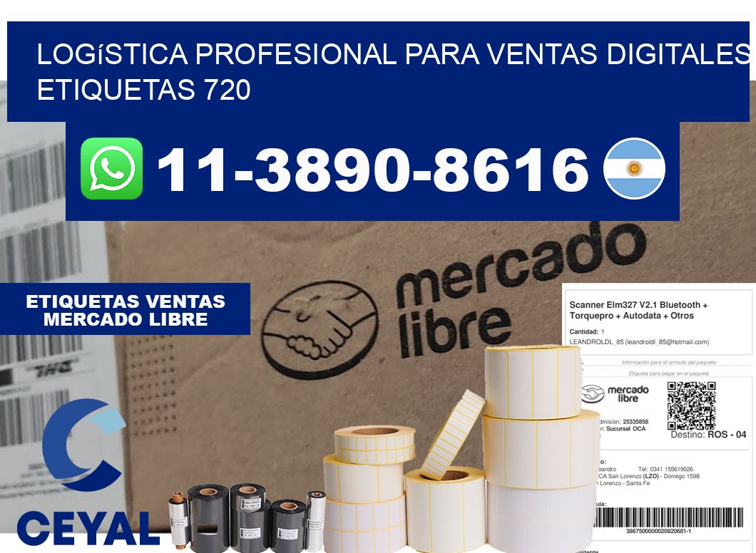 Logística profesional para ventas digitales  etiquetas 720