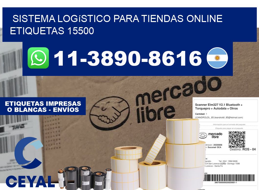 Sistema logístico para tiendas online  etiquetas 15500