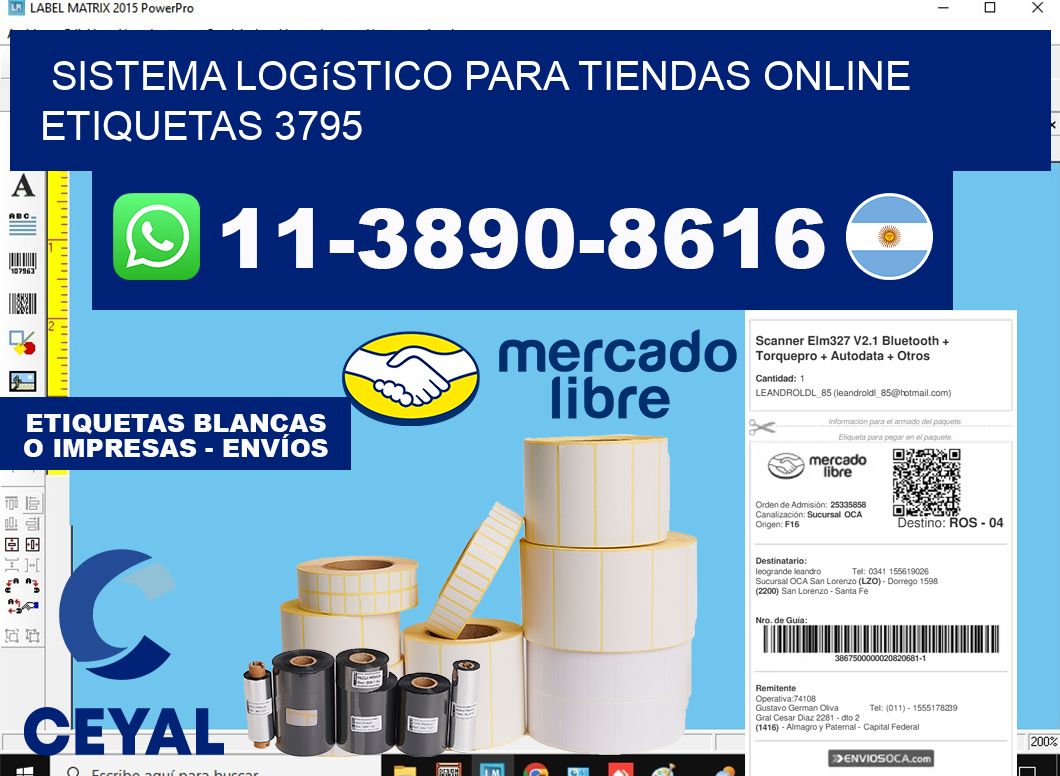 Sistema logístico para tiendas online etiquetas 3795