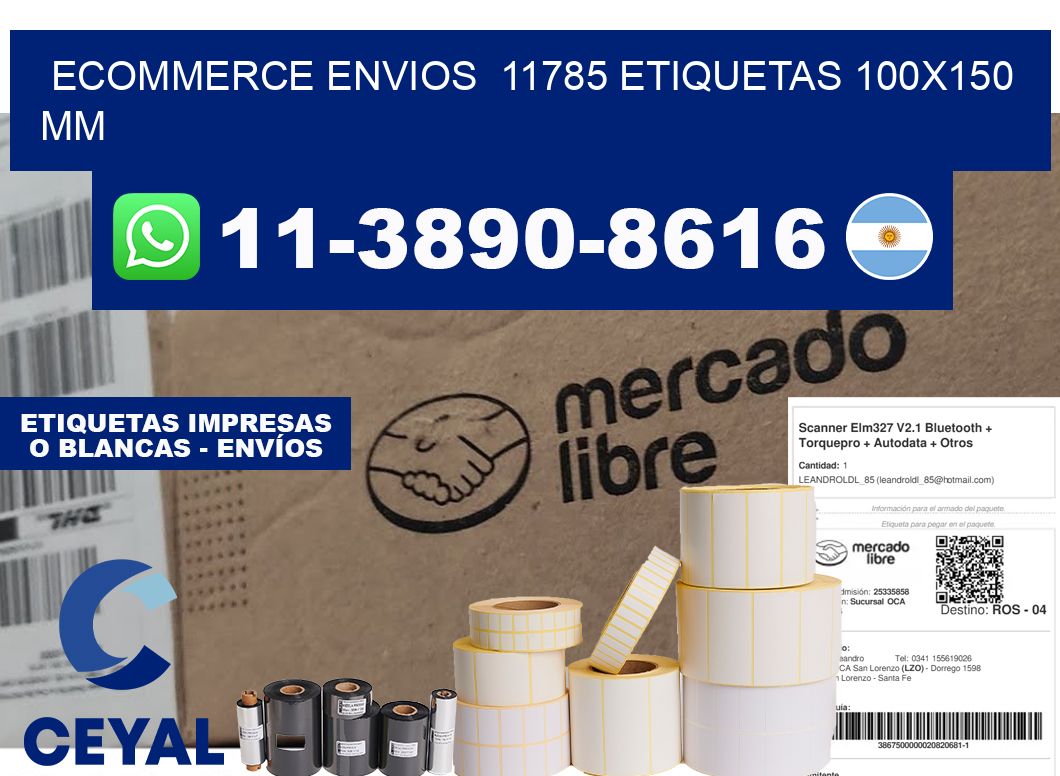 ecommerce envios 11785 etiquetas 100x150 mm