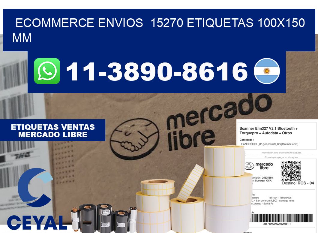 ecommerce envios  15270 etiquetas 100x150 mm