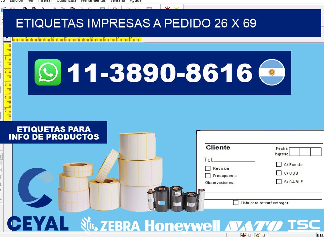 etiquetas impresas a pedido 26 x 69
