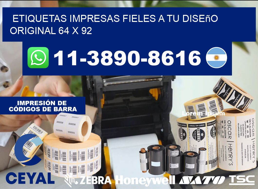 etiquetas impresas fieles a tu diseño original 64 x 92
