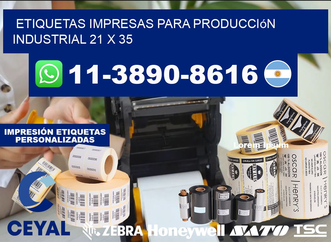 etiquetas impresas para producción industrial 21 x 35