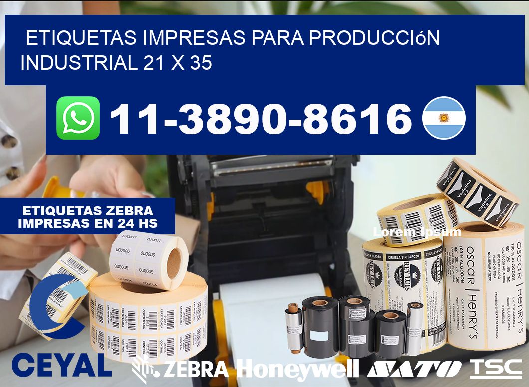 etiquetas impresas para producción industrial 21 x 35