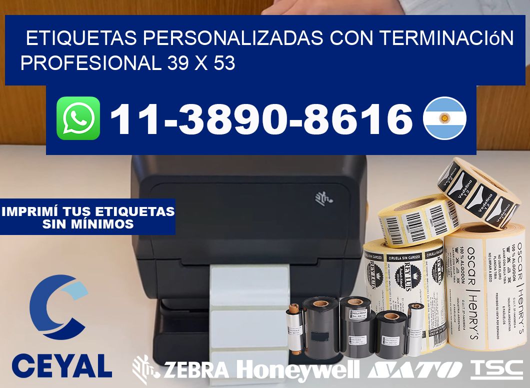 etiquetas personalizadas con terminación profesional 39 x 53