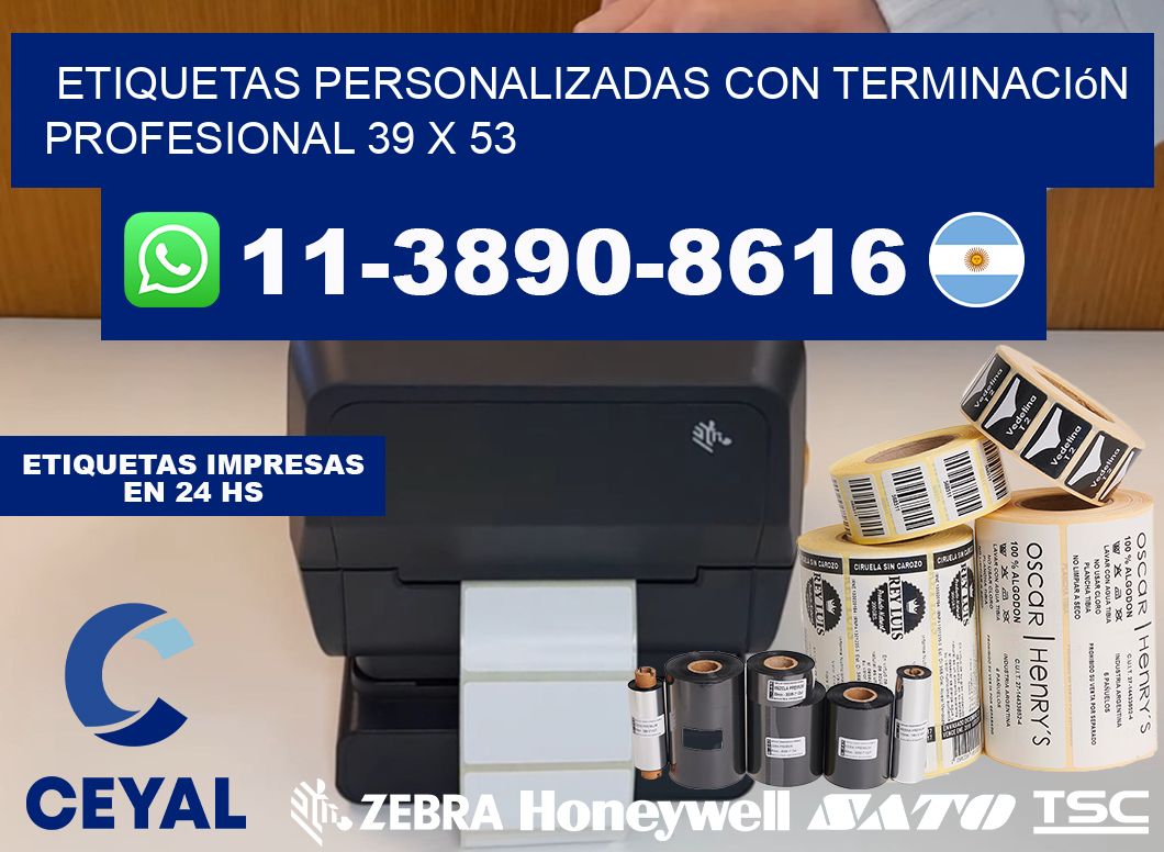 etiquetas personalizadas con terminación profesional 39 x 53