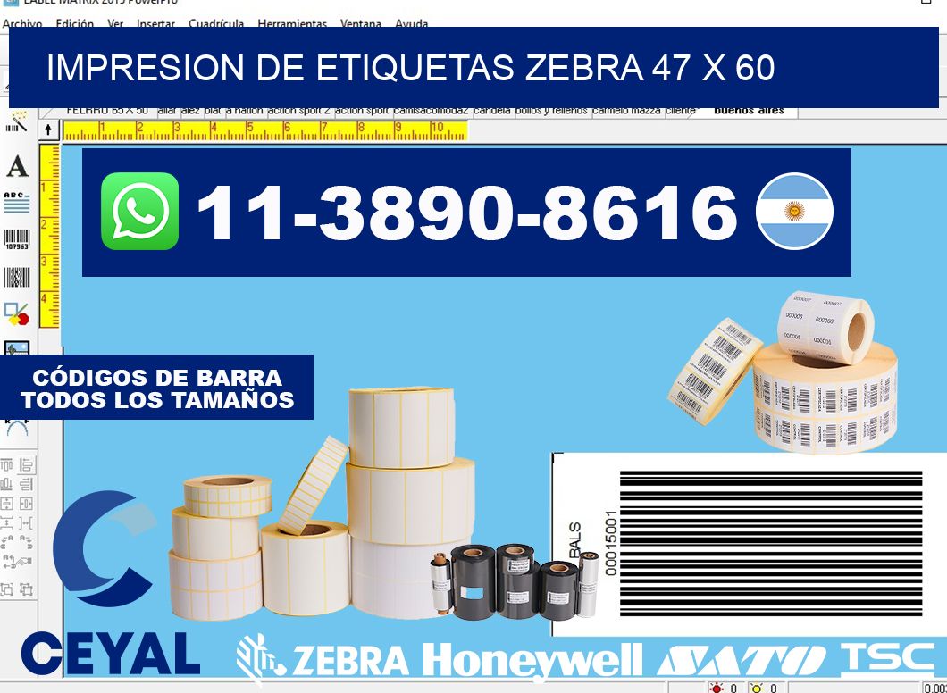impresion de etiquetas zebra 47 x 60