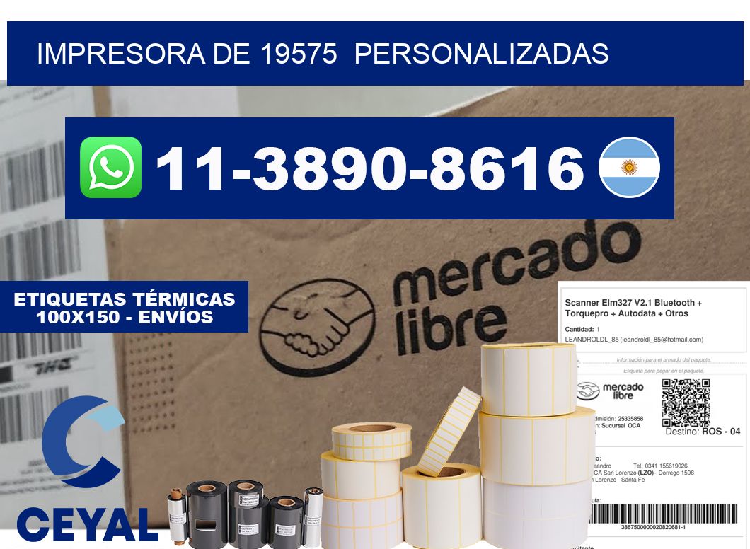 impresora de 19575  personalizadas