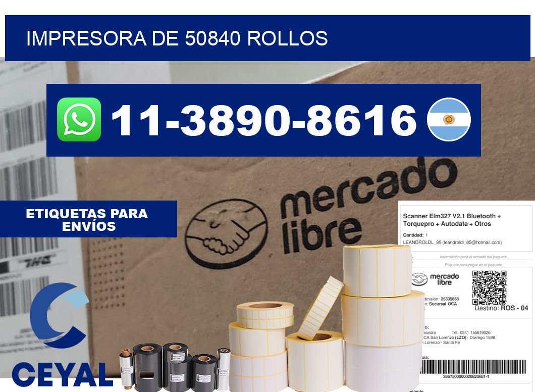 impresora de 50840 rollos