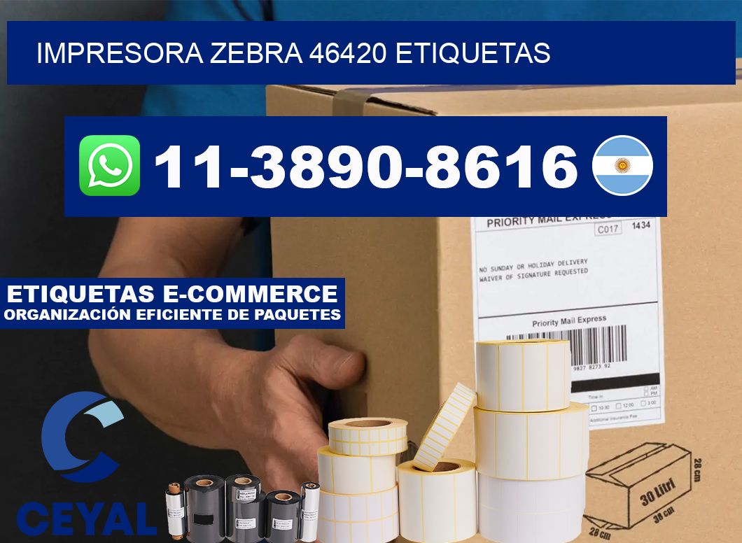 impresora zebra 46420 etiquetas