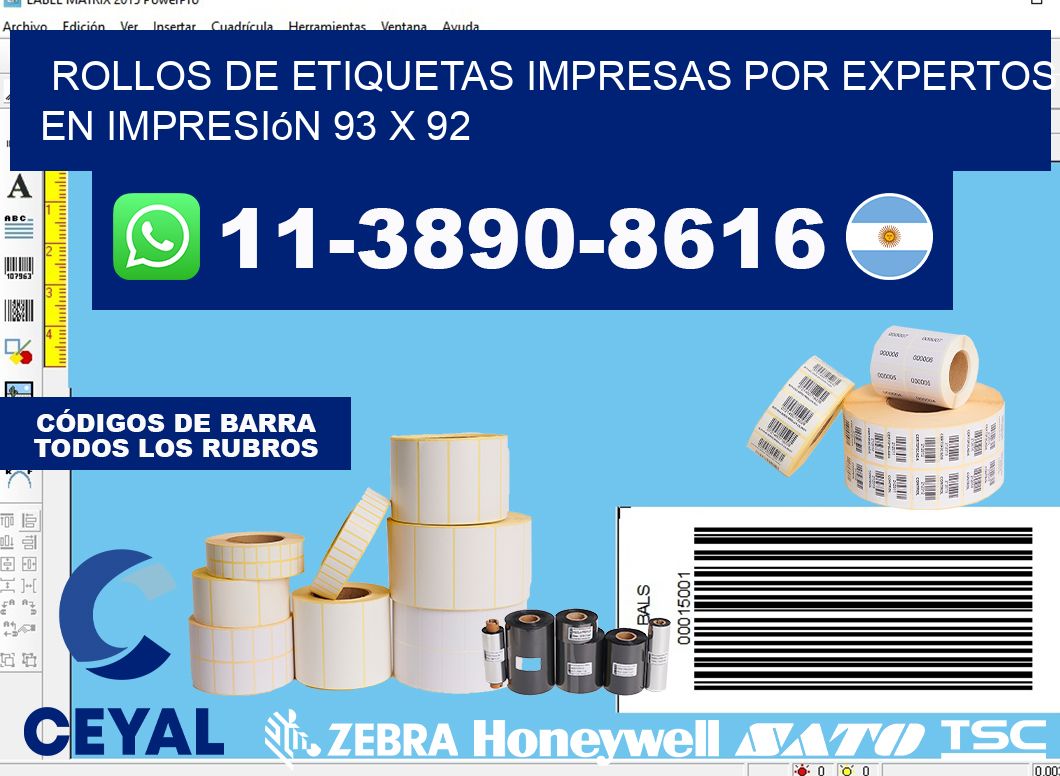 rollos de etiquetas impresas por expertos en impresión 93 x 92