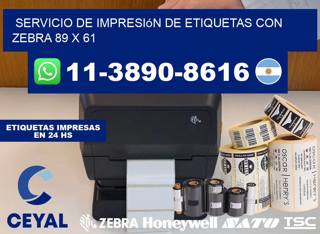 servicio de impresión de etiquetas con Zebra 89 x 61
