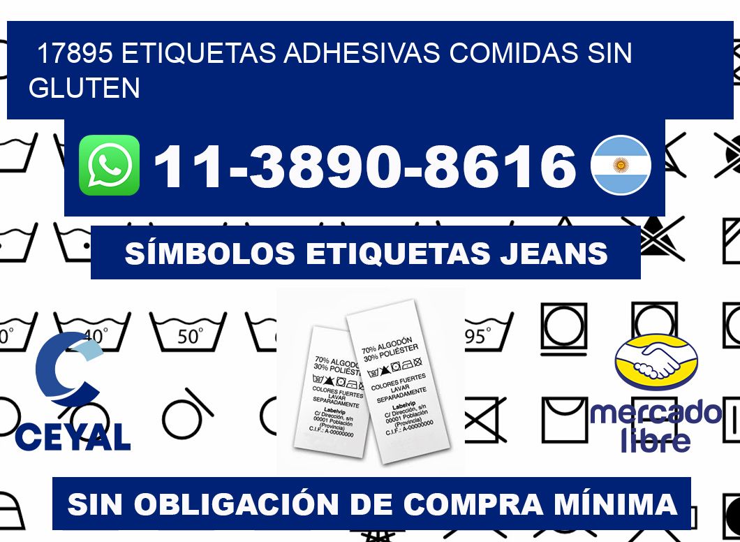 17895 etiquetas adhesivas comidas sin gluten