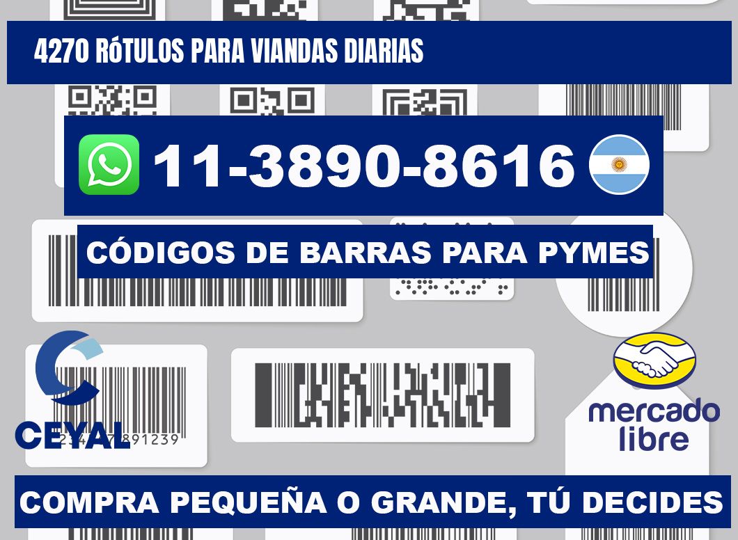 4270 rótulos para viandas diarias