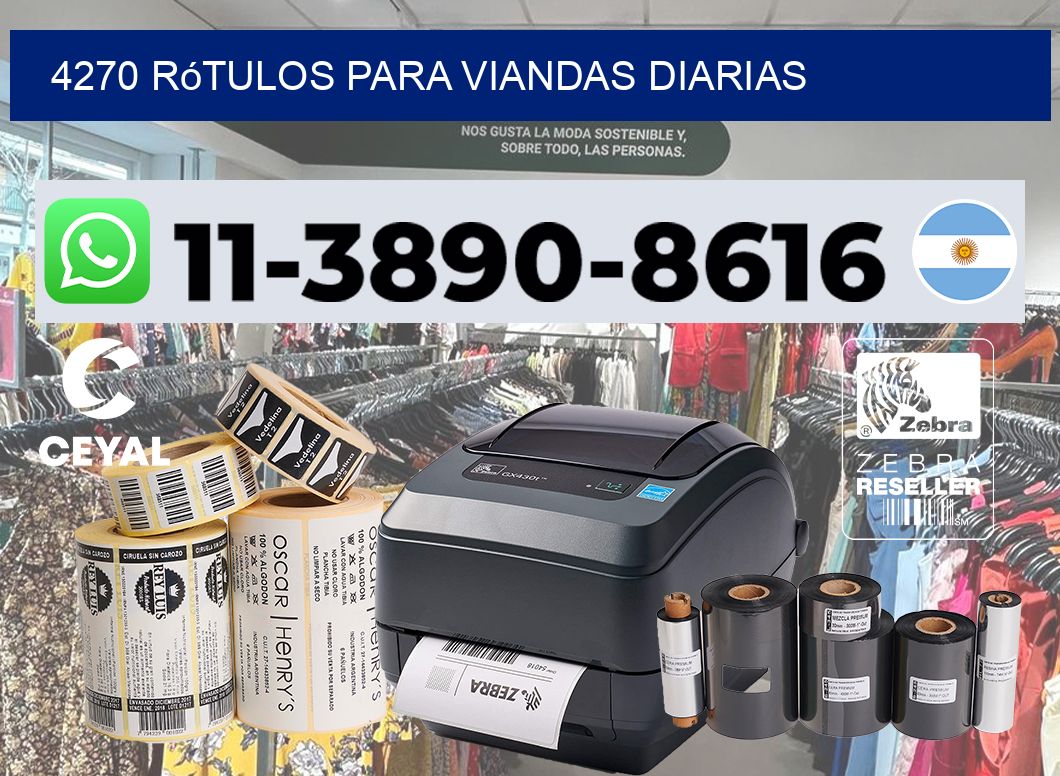 4270 rótulos para viandas diarias