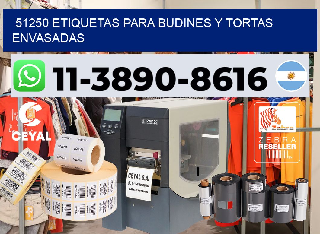 51250 etiquetas para budines y tortas envasadas
