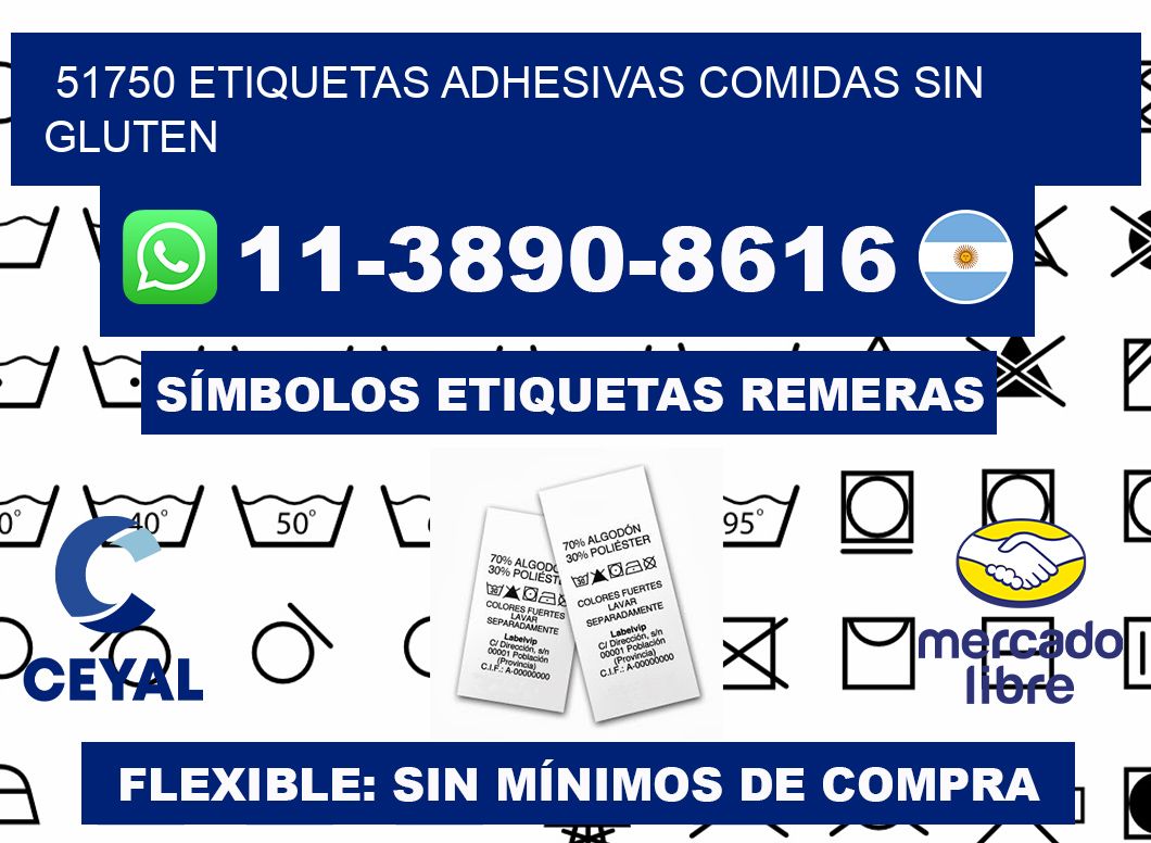51750 etiquetas adhesivas comidas sin gluten