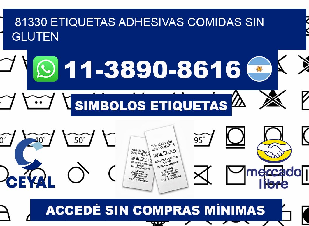 81330 etiquetas adhesivas comidas sin gluten