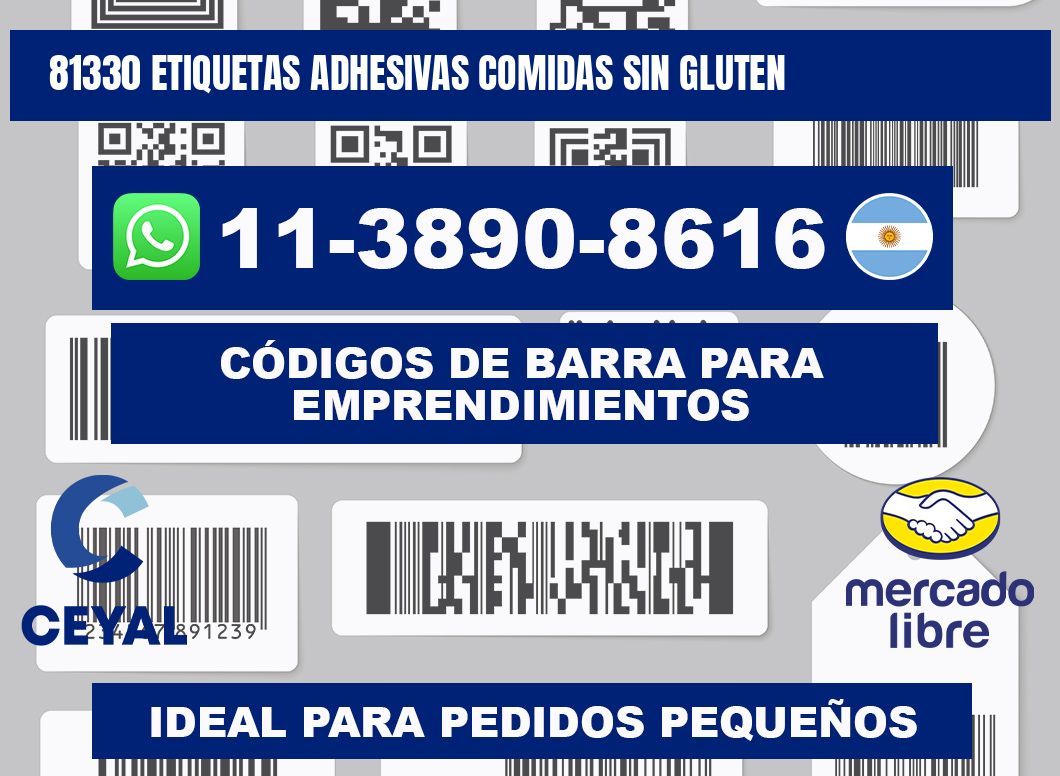 81330 etiquetas adhesivas comidas sin gluten