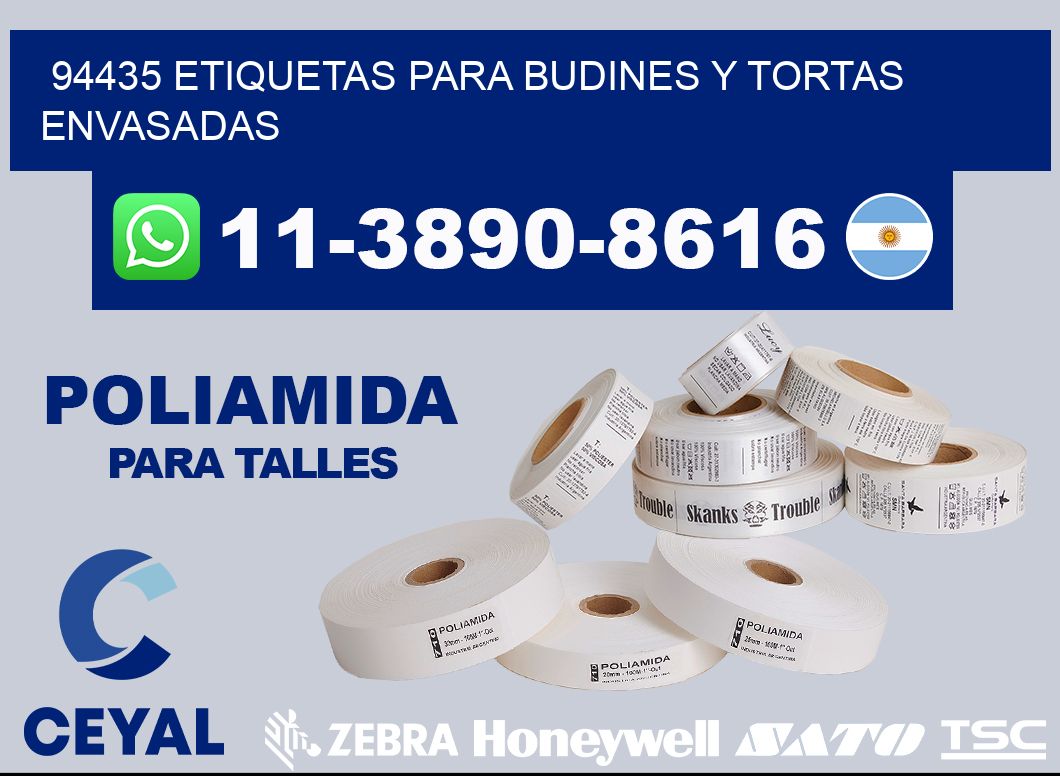 94435 etiquetas para budines y tortas envasadas
