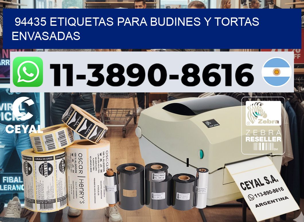 94435 etiquetas para budines y tortas envasadas