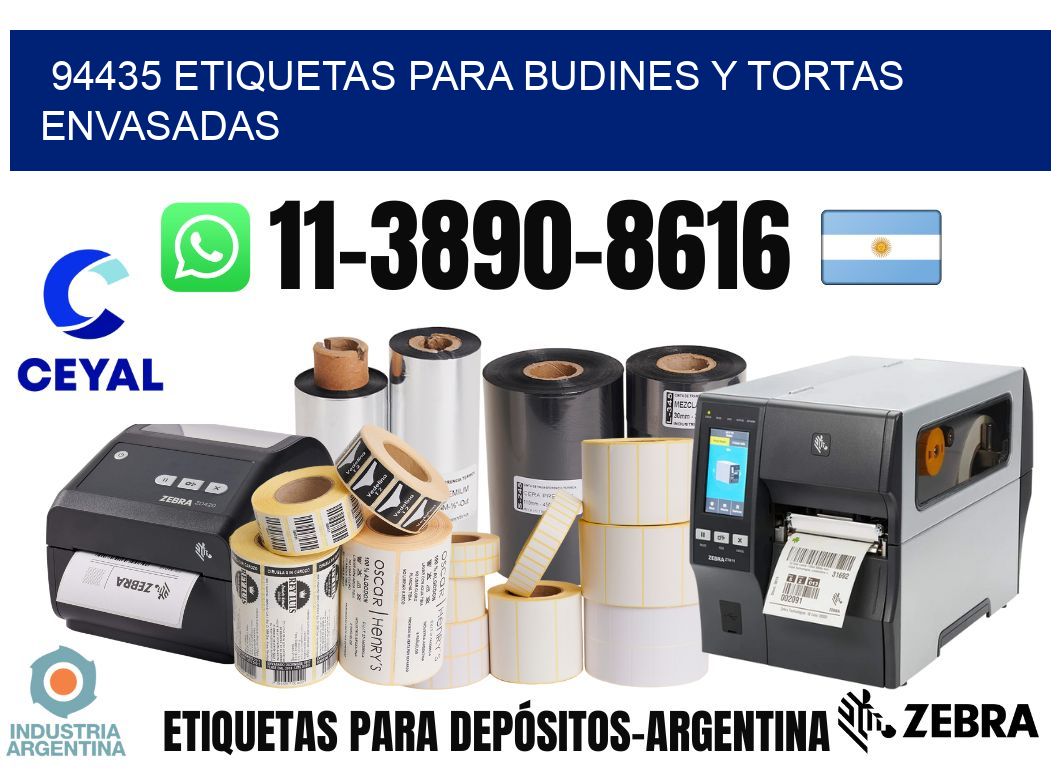 94435 etiquetas para budines y tortas envasadas