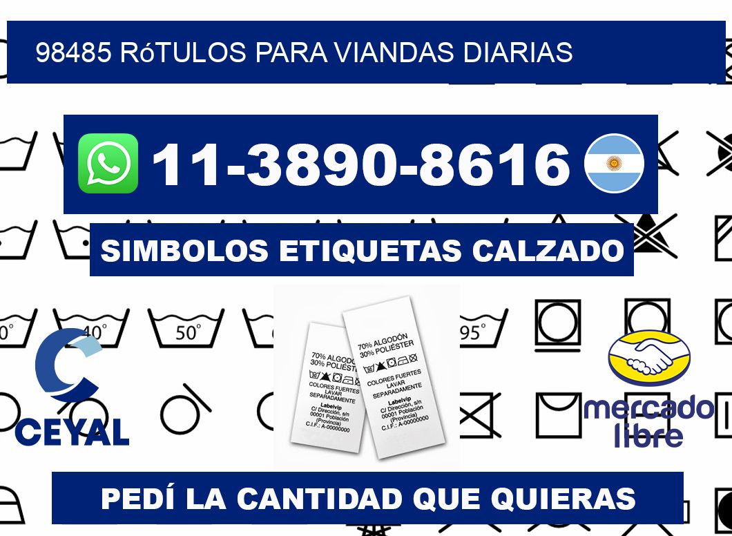 98485 rótulos para viandas diarias