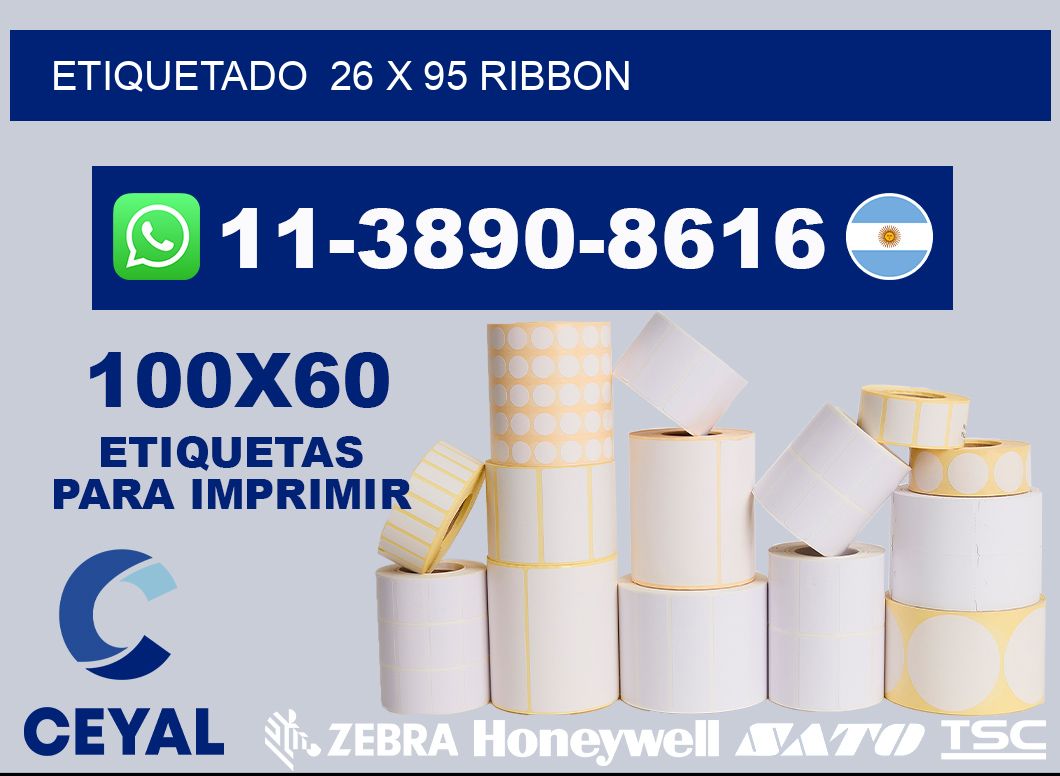 Etiquetado  26 x 95 ribbon