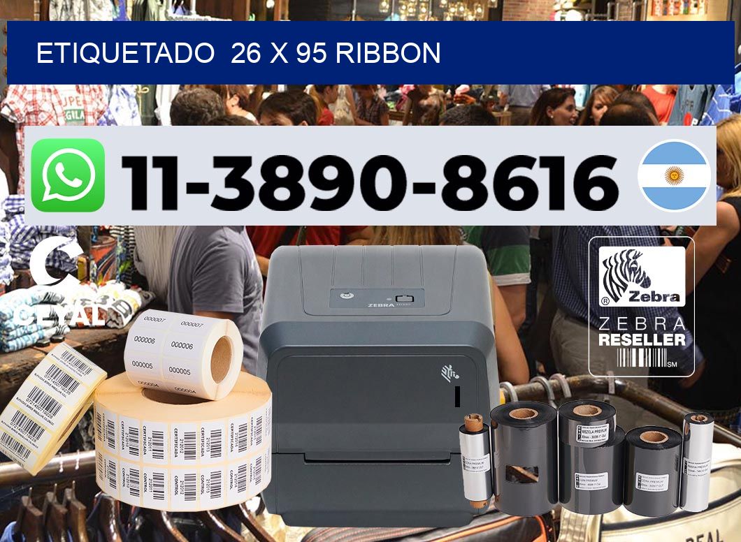 Etiquetado  26 x 95 ribbon