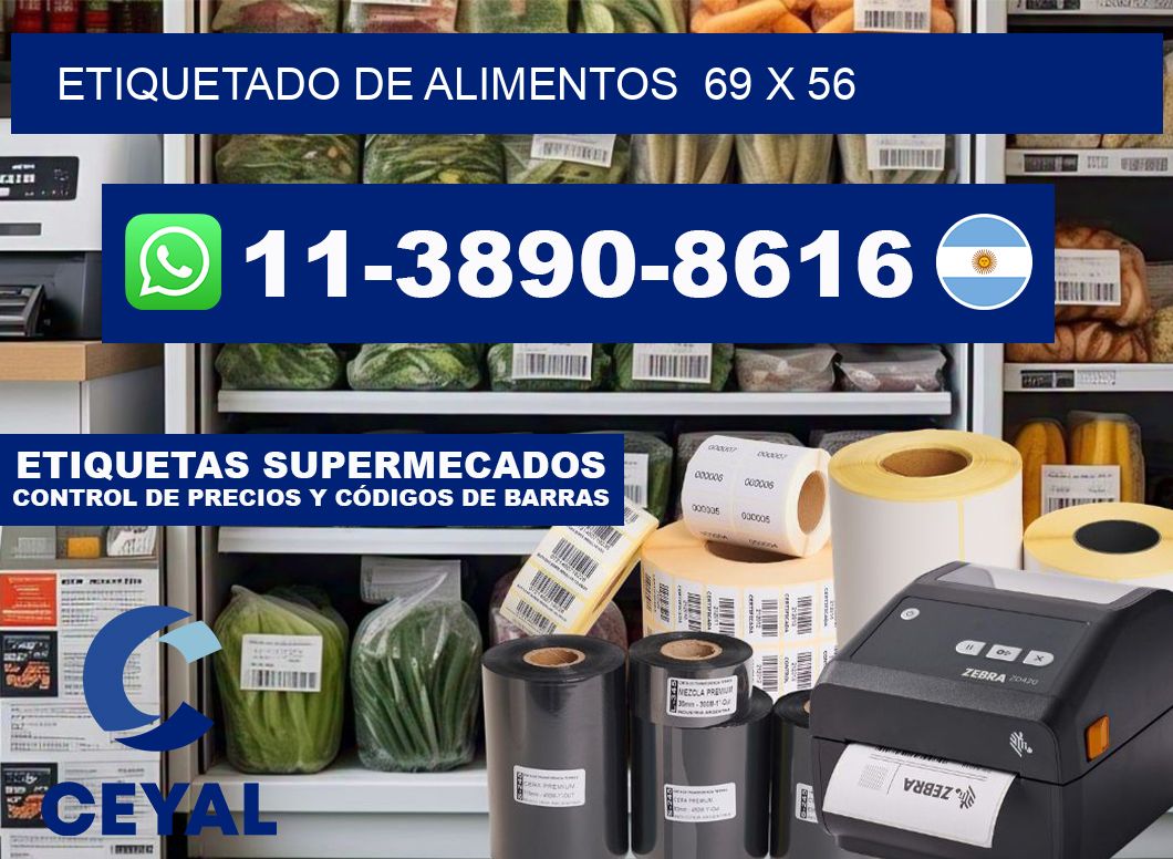 Etiquetado de alimentos  69 x 56