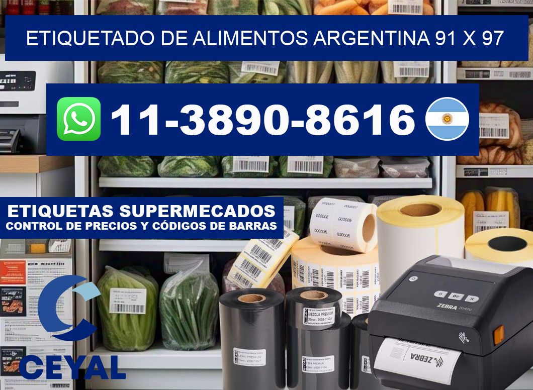 Etiquetado de alimentos Argentina 91 x 97