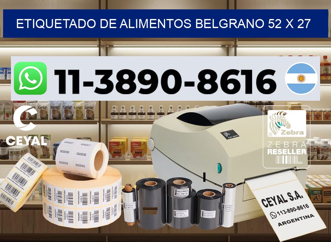 Etiquetado de alimentos belgrano 52 x 27