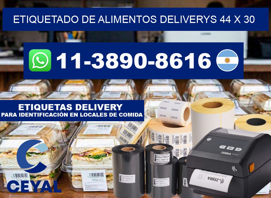 Etiquetado de alimentos deliverys 44 x 30