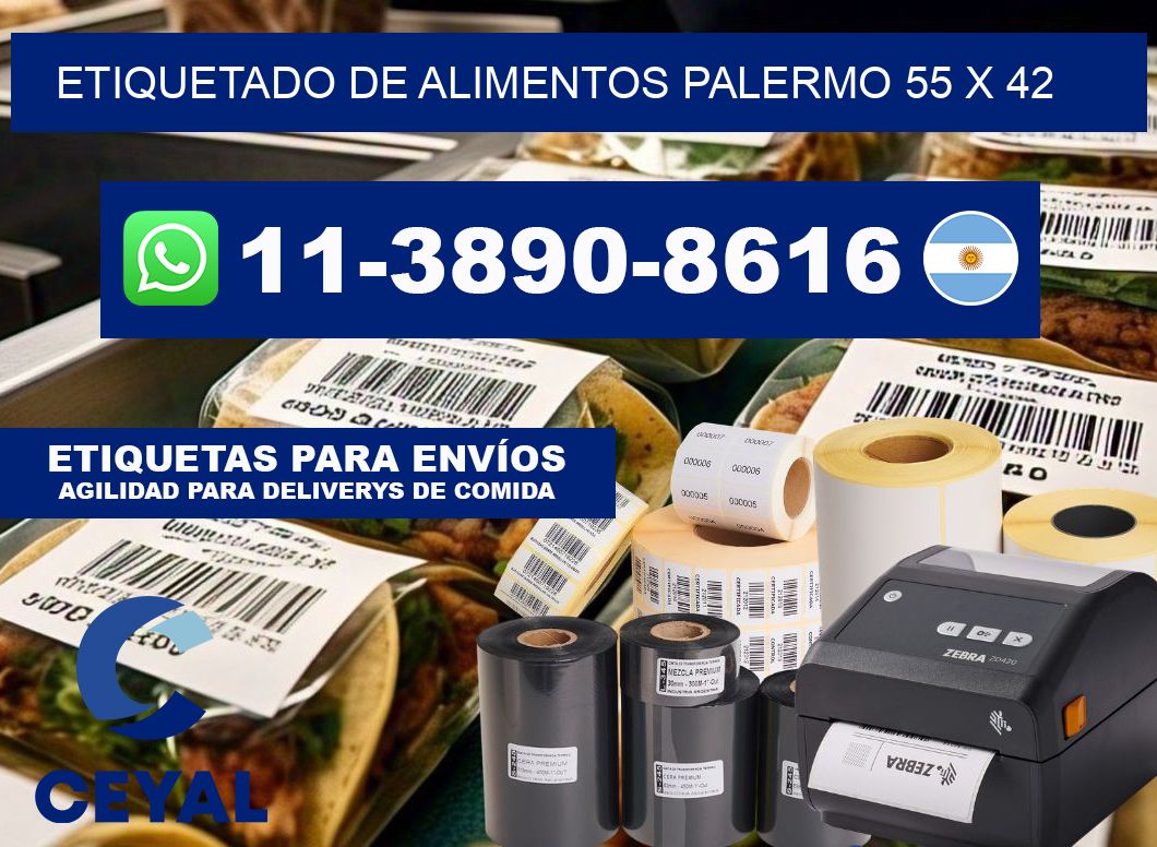 Etiquetado de alimentos palermo 55 x 42